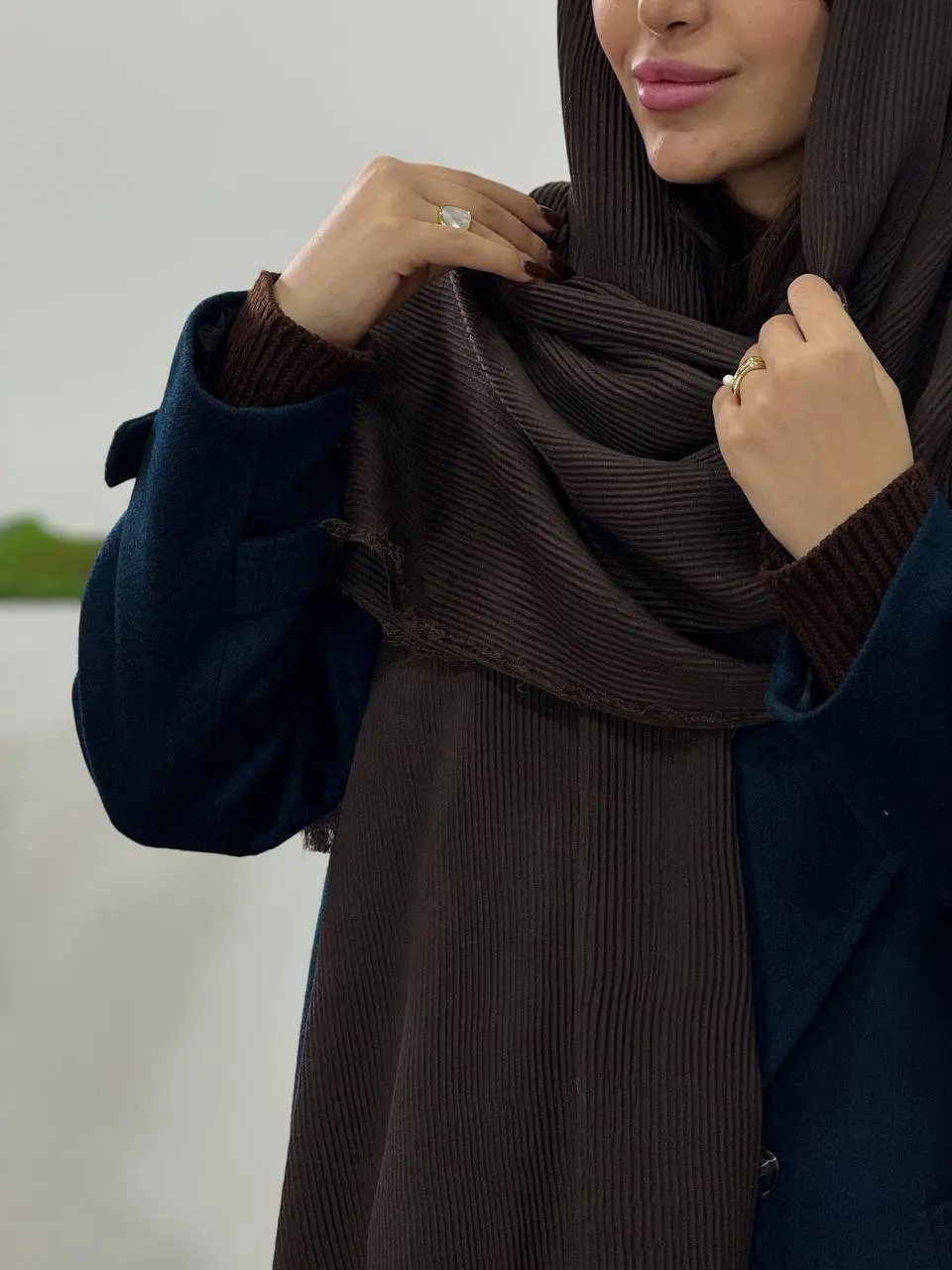 شال پاییزه پلیسه نازلی